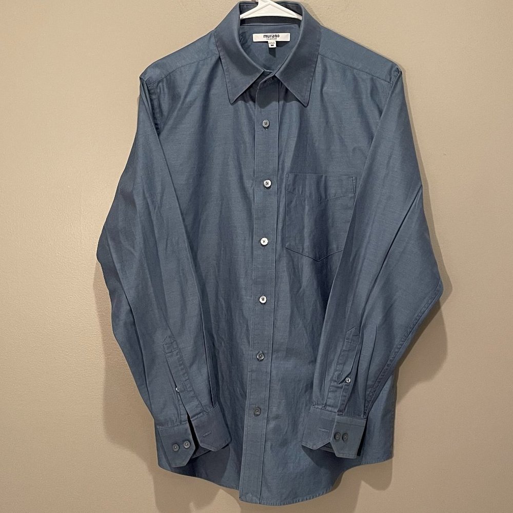 Murano Collezione Mens Dress Shirt sz M (15-15 1/2) 33 EUC